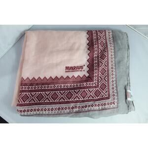 Marius by Brodrene Flaaronning as traditional pattern 100% wool scarf 30" x 72"